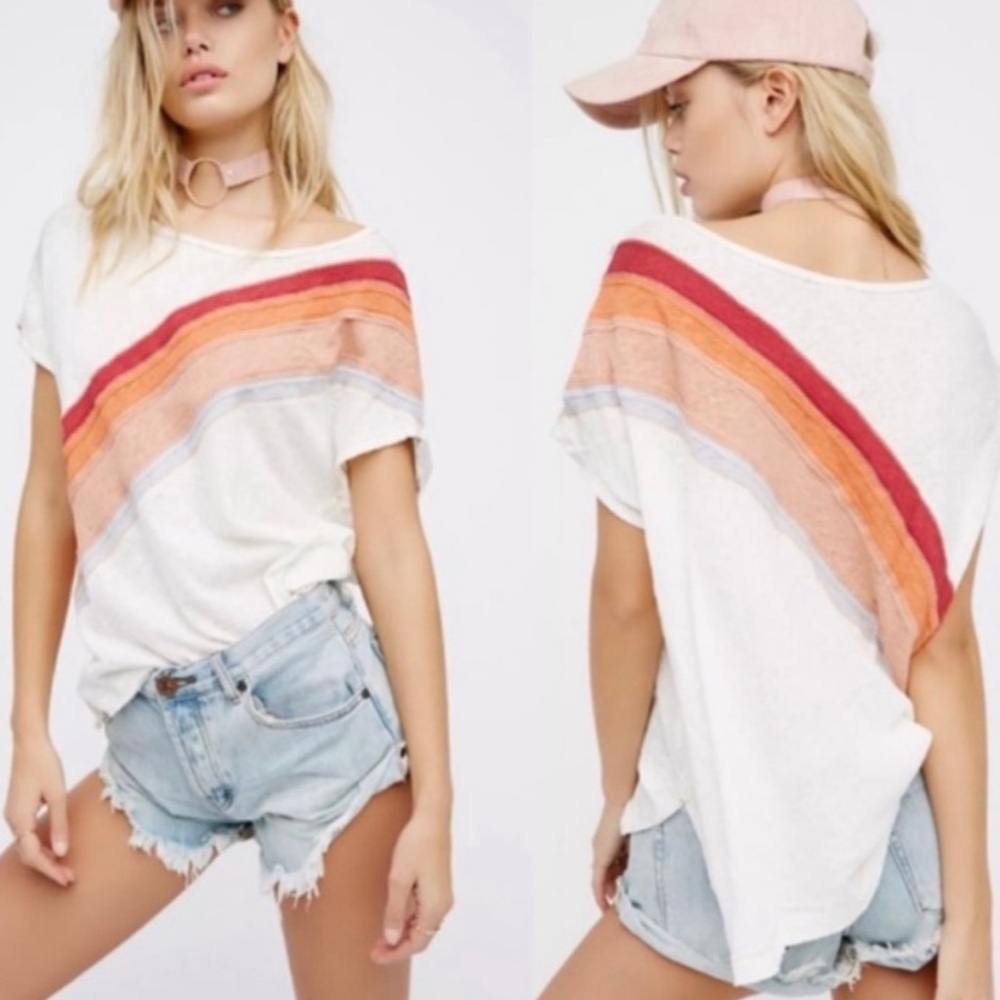 We The Free Thein linen blend top size small